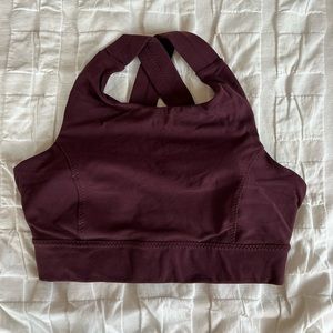 Athleta crop top with built in bra